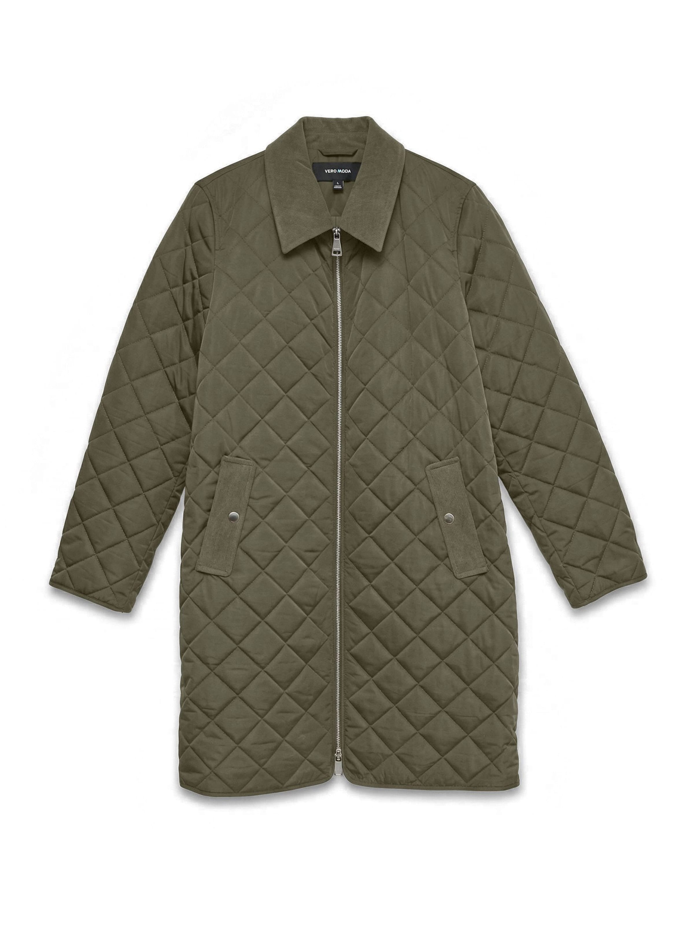 VERO MODA - Abrigo de entretiempo 'VMEMILIEJANE' en verde: frente