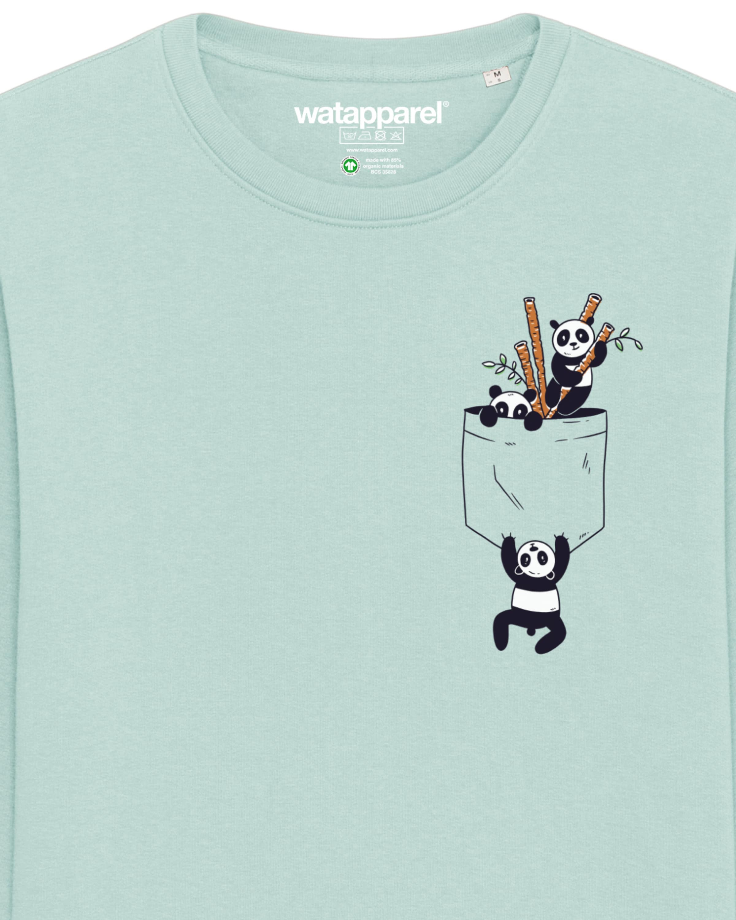 Sweat-shirt 'Pocket Pandas' Watapparel en bleu