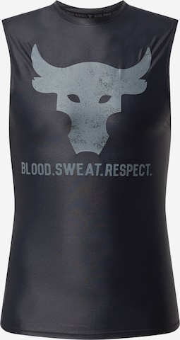 UNDER ARMOUR - Camisa funcionais 'Project Rock' em preto: frente