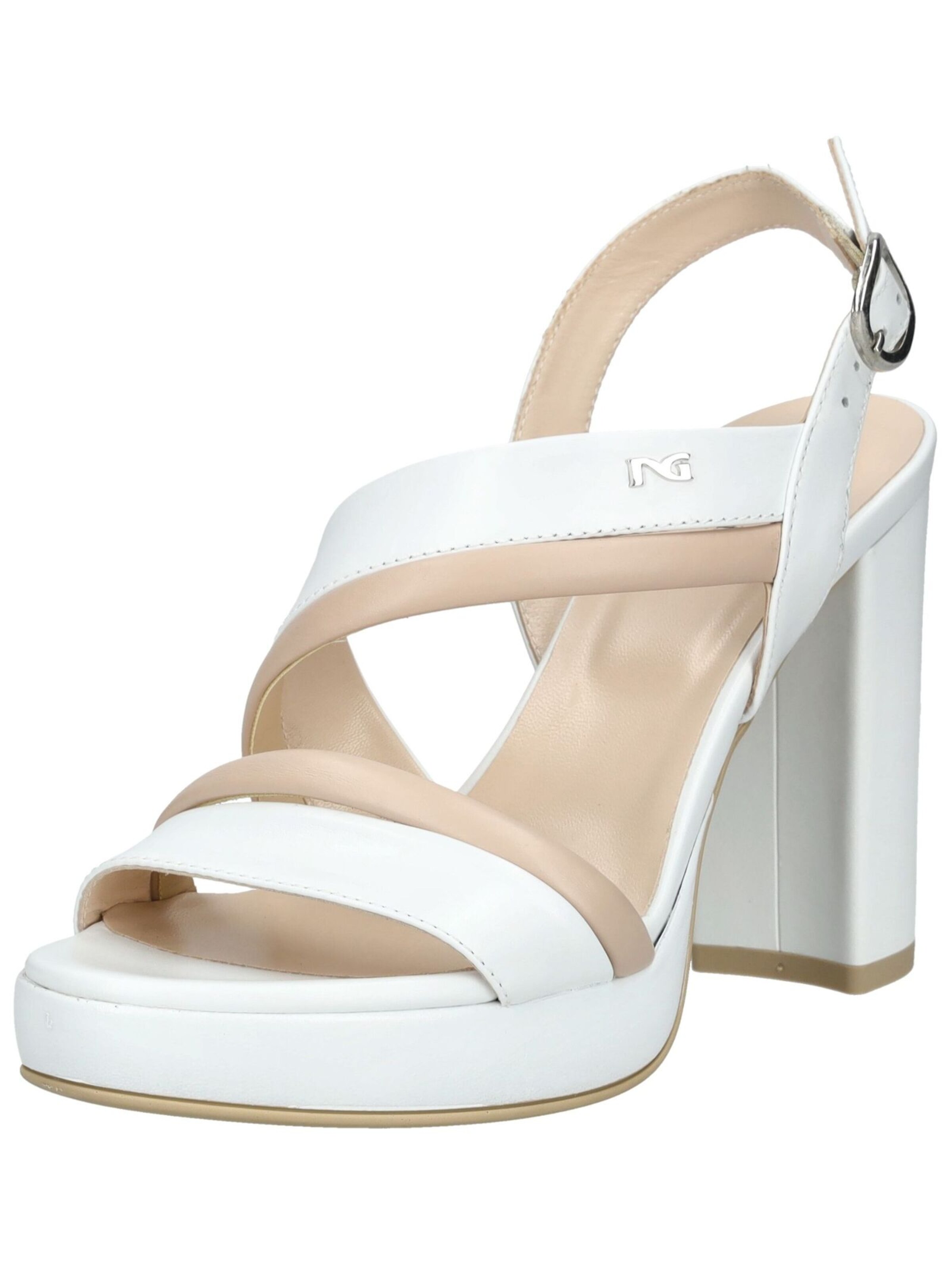 Sandalo di Nero Giardini in bianco: frontale