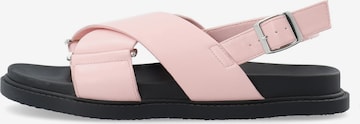 Sandalo con cinturino 'OSLO' di Bianco in rosa: frontale