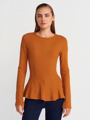 T-shirt Dilvin en marron : devant
