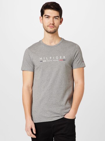 TOMMY HILFIGER Shirt 'New York' in Grey: front