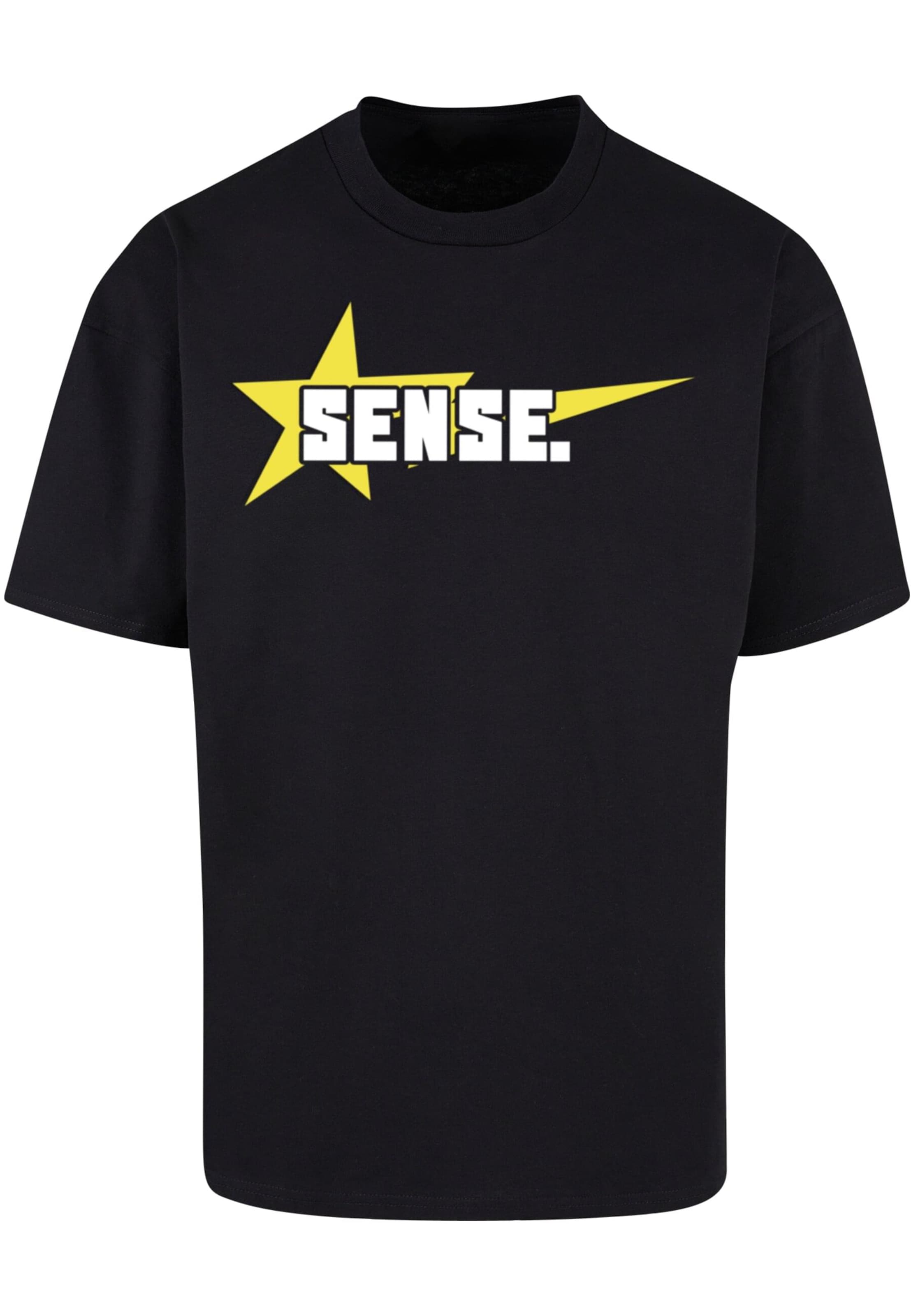 9N1M SENSE T-Shirt 'Star' in Schwarz: Vorderseite