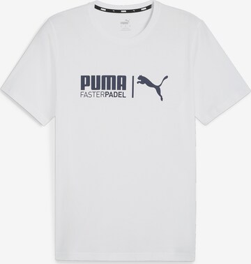 T-Shirt fonctionnel 'teamLIGA' PUMA en blanc : devant