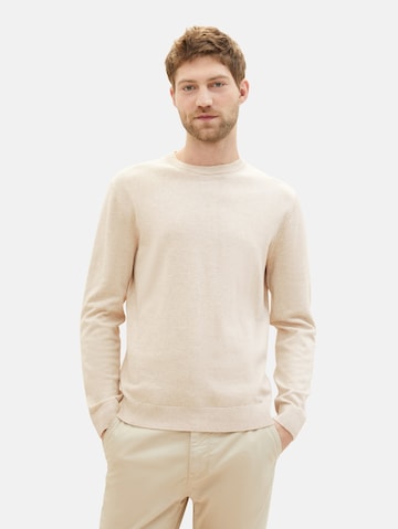 TOM TAILOR Sweater in Beige: front