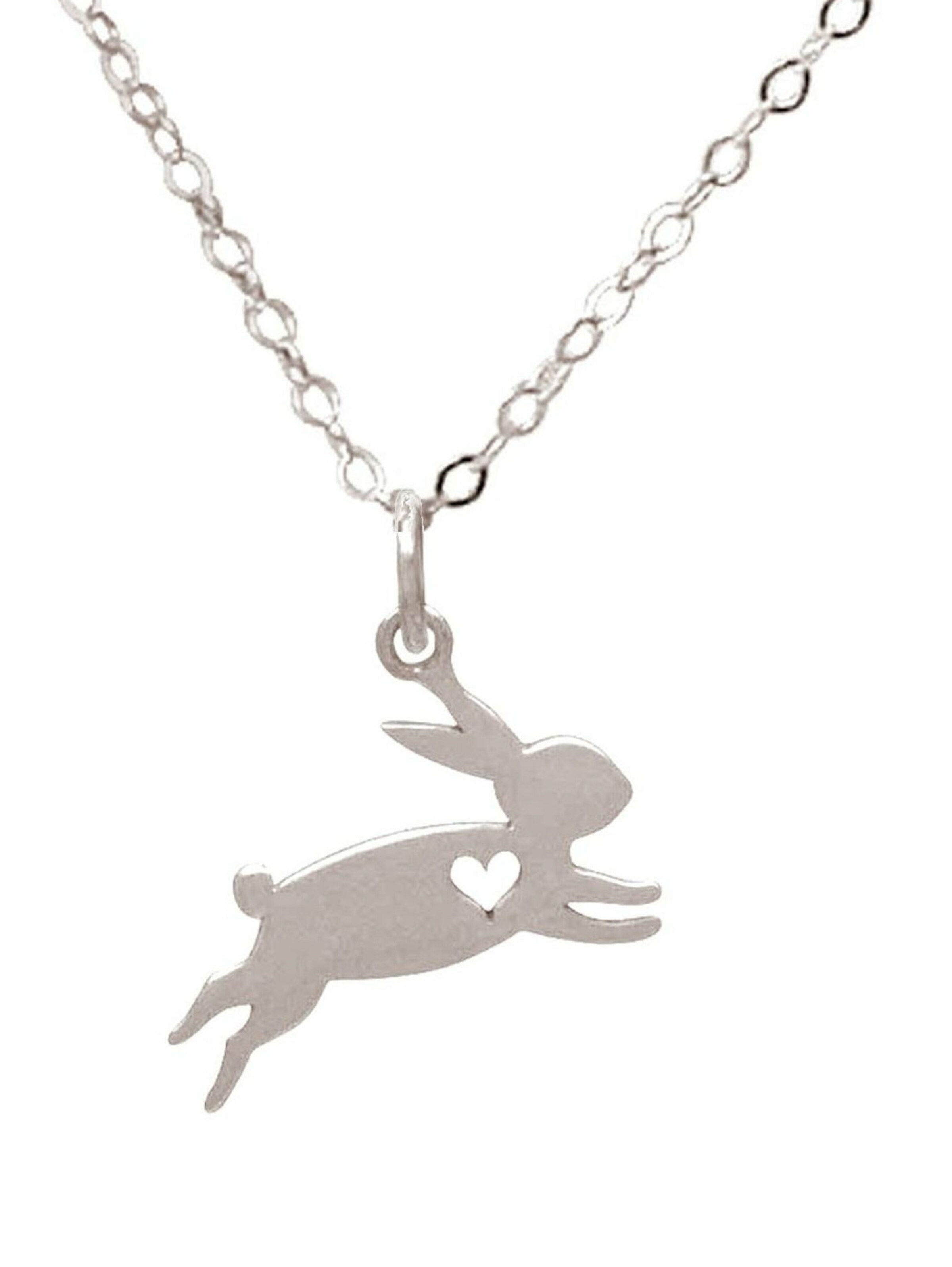 Gemshine Necklace 'HASE' in Silver