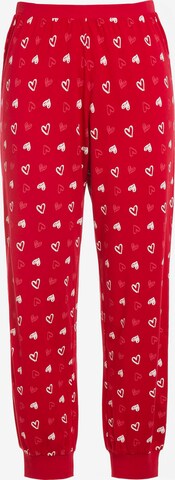 Ulla Popken Pajama Pants in Red: front