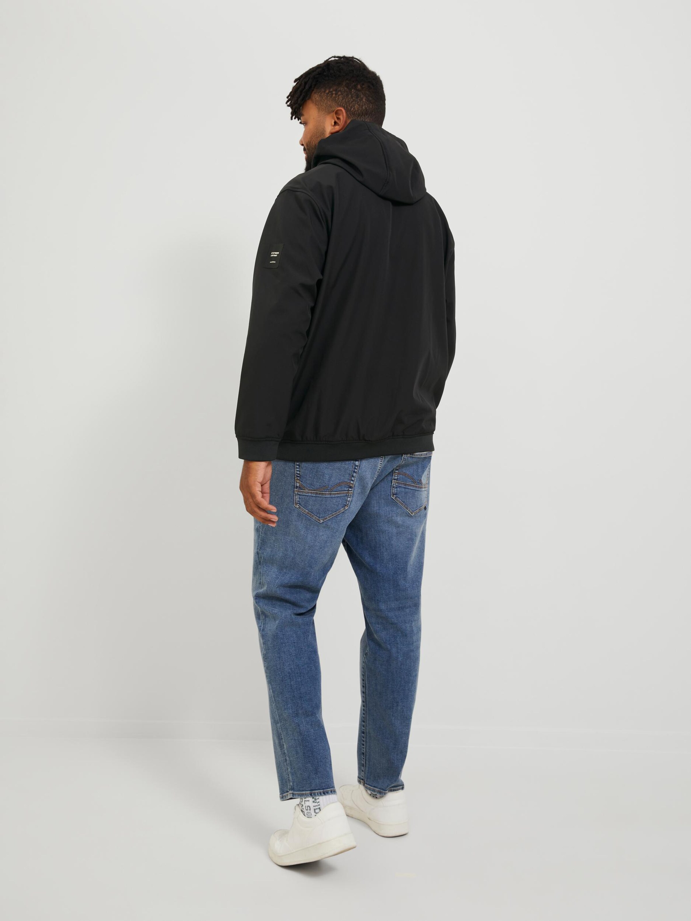 Jack & Jones Plus Geacă de primăvară-toamnă pe Negru | ABOUT YOU