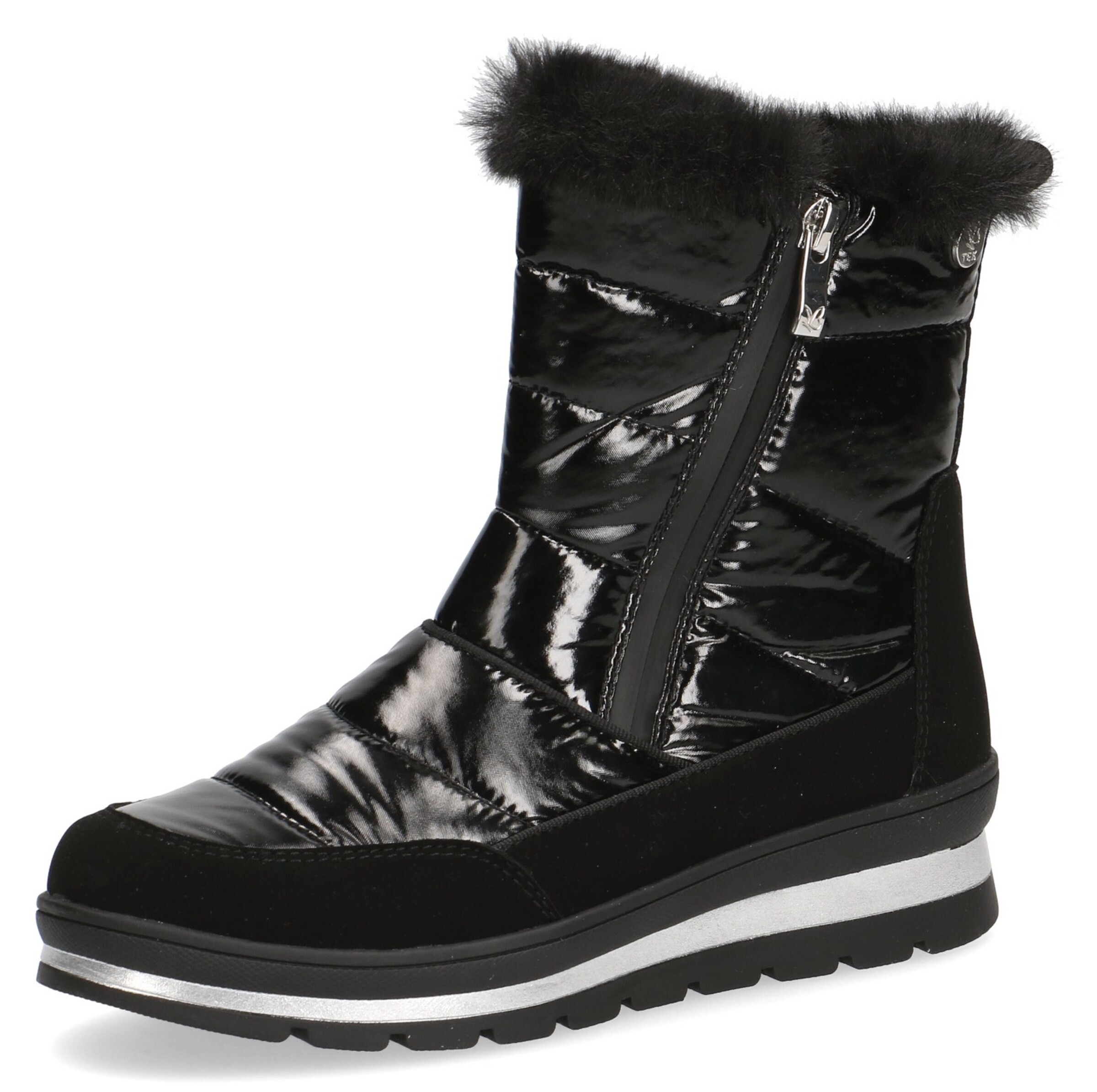 Zwarte Suèdelook Snowboots met Sleehak en Studs - Uwantisell.nl