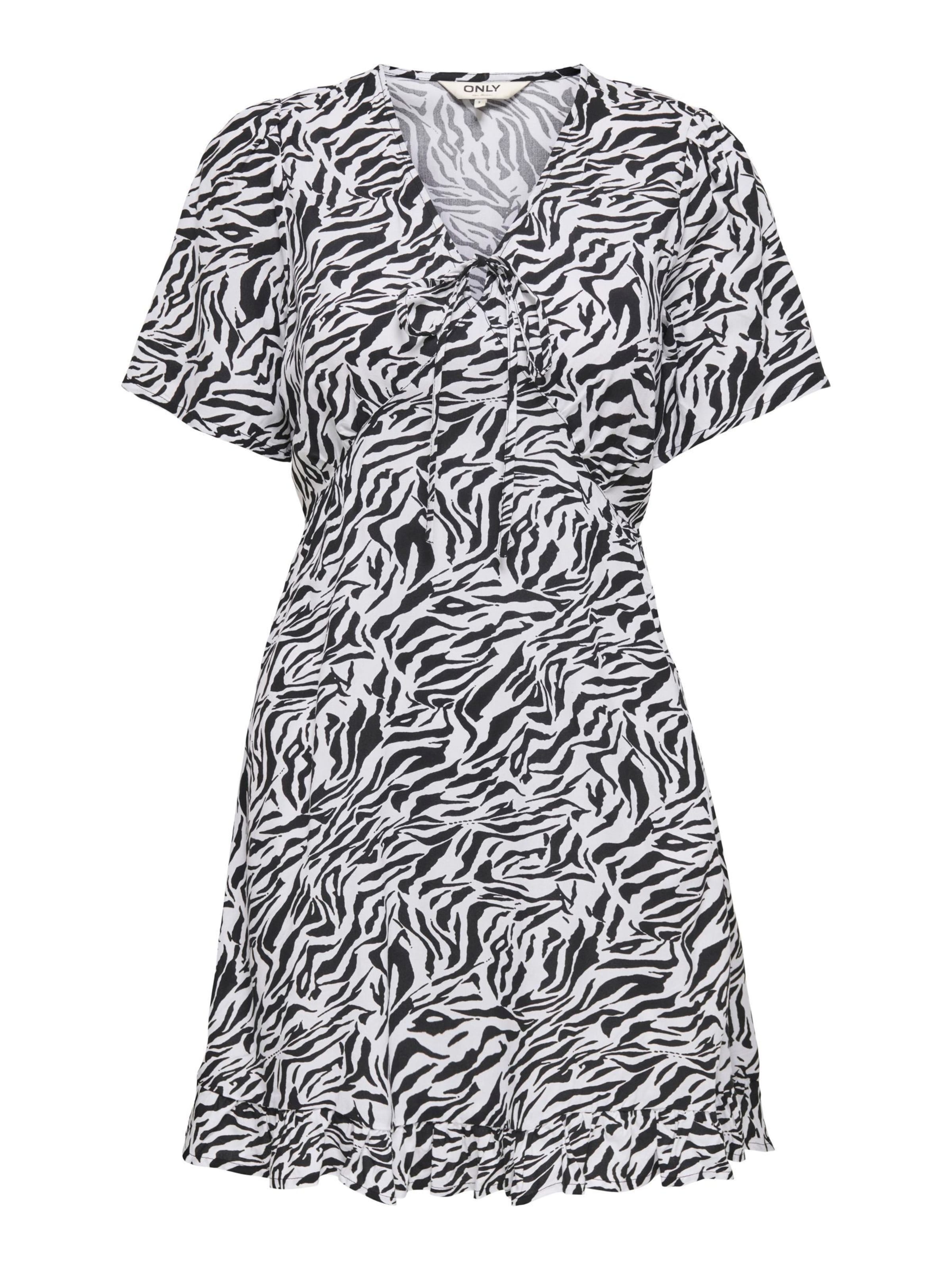 ONLY Vestido de verano 'ONLJennie' en negro / blanco, Vista del producto