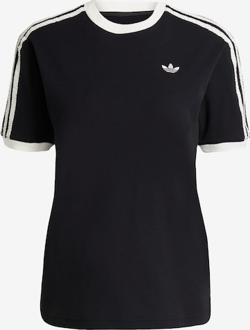 melns ADIDAS ORIGINALS T-Krekls 'Ruffle 3-Stripes': no priekšpuses