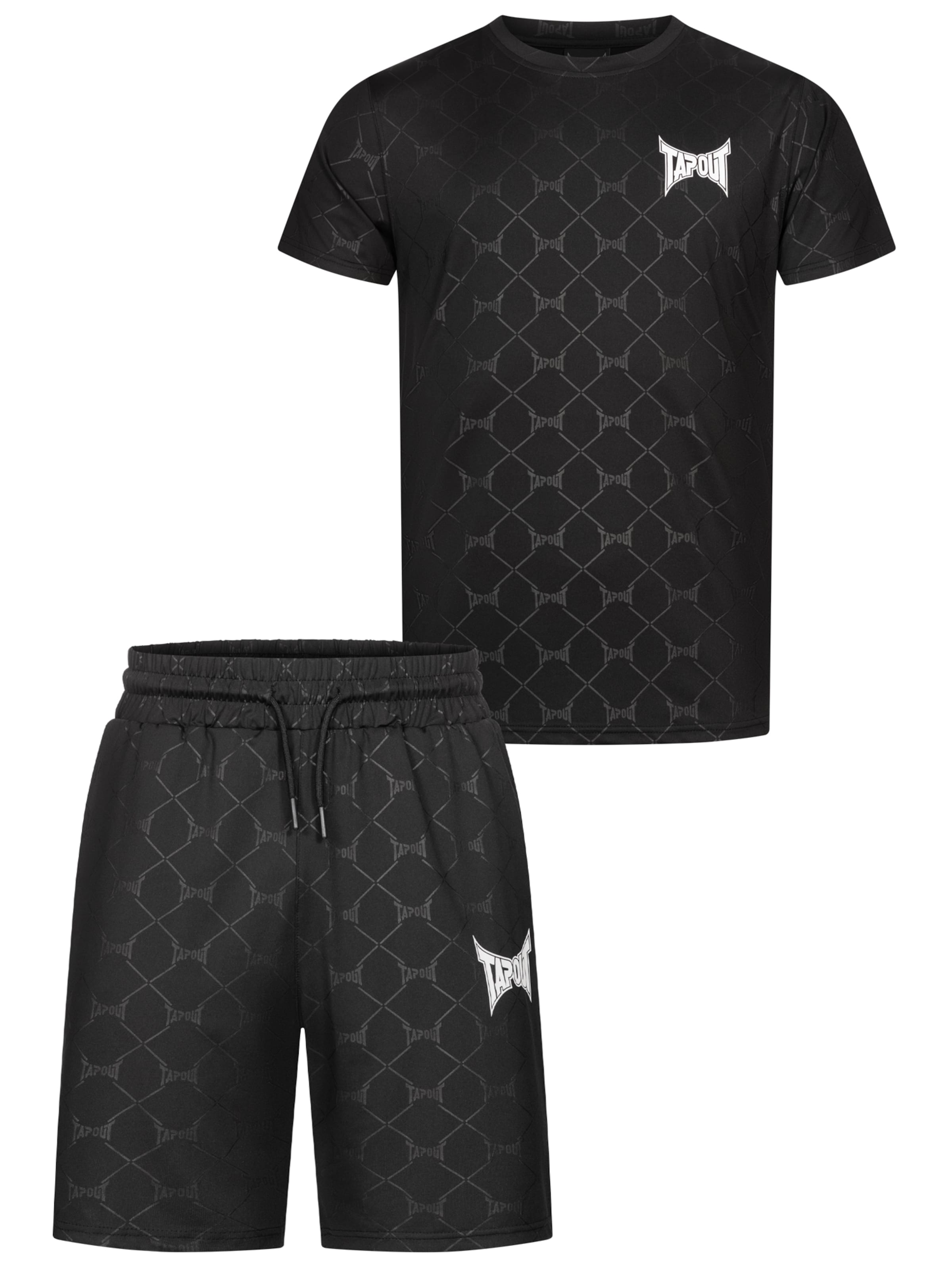 Tapout Тренировочный костюм 'PHILIOS' в Черный: спереди
