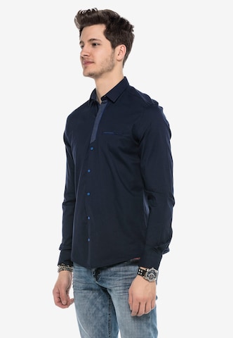CIPO & BAXX Regular fit Overhemd 'Mills' in Blauw