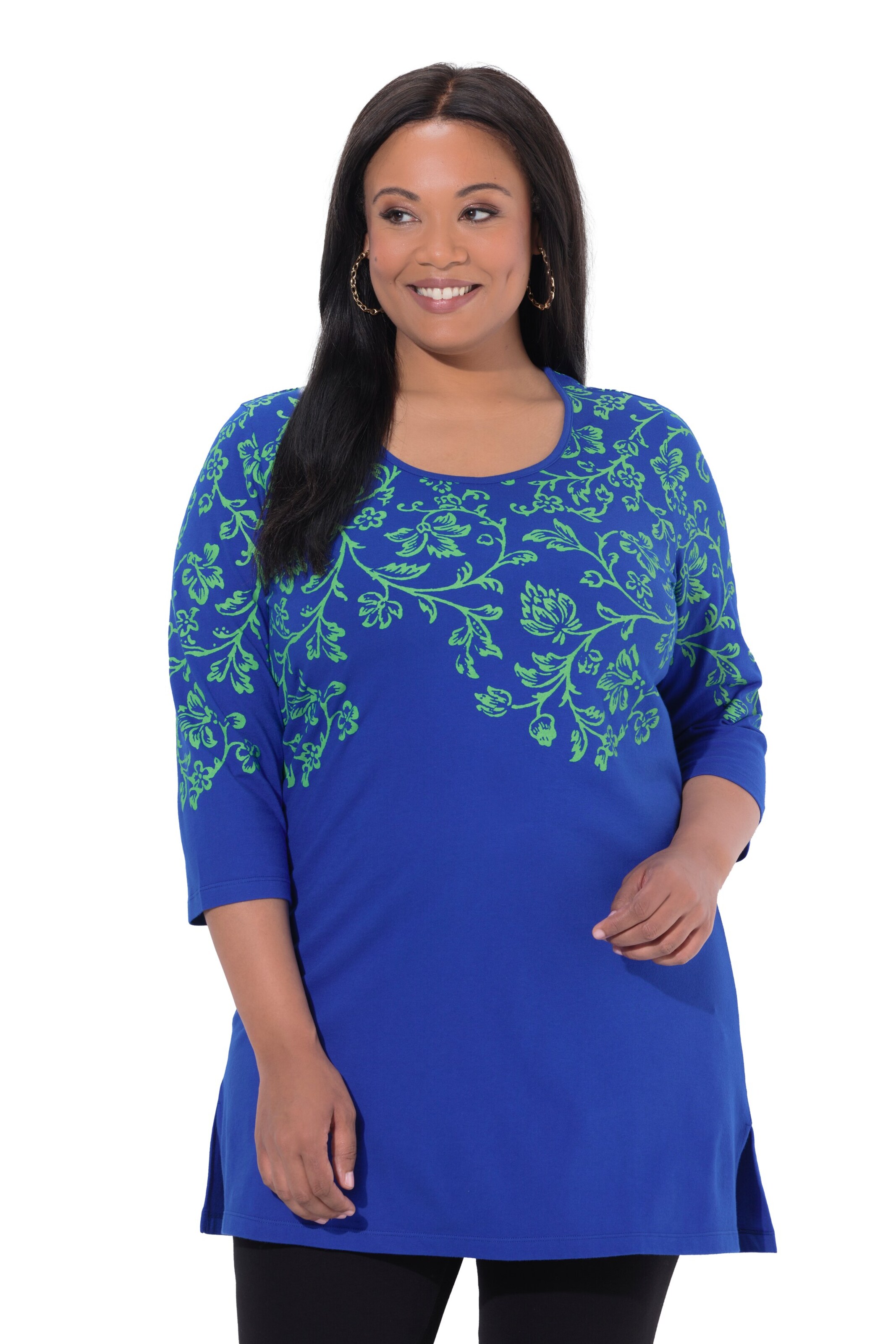 Ulla Popken Shirt in Blau: Vorderseite