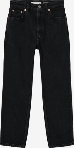 MANGO Regular Jeans in Zwart: voorkant