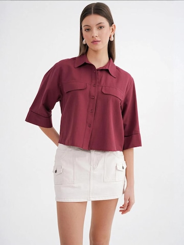MixRay Bluse in Rot: Vorderseite