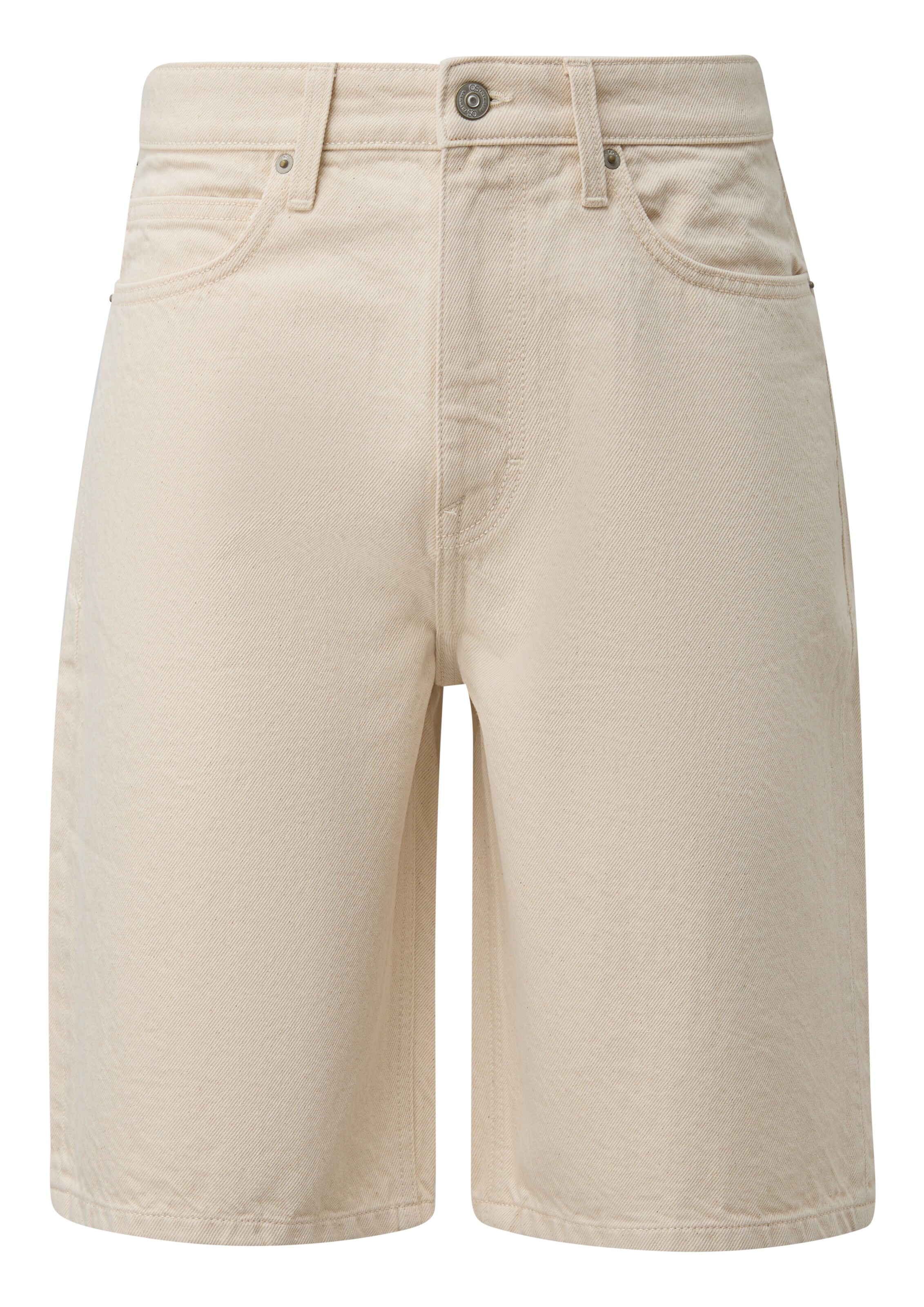 QS Loosefit Jeans in Beige: voorkant