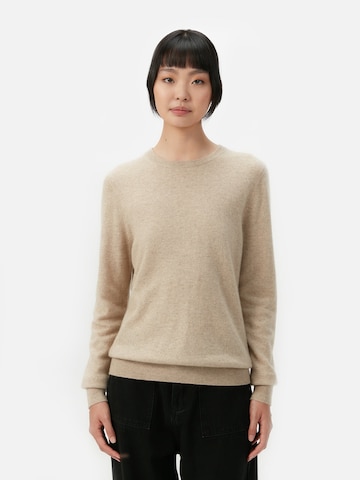GOBI Cashmere Trui 'Women's Essential Cashmere Crewneck Sweater' in Beige