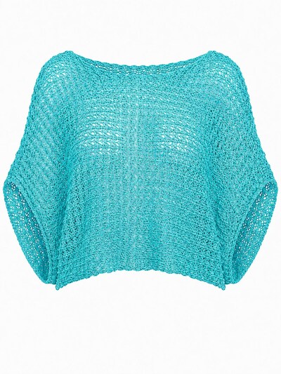 Süel knitwear Sticktop 'Summer 3D' i S-L i turkis, Produktvisning