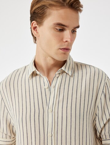 Koton Regular fit Button Up Shirt in Beige