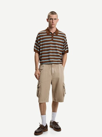 Bershka Poloshirt in Braun