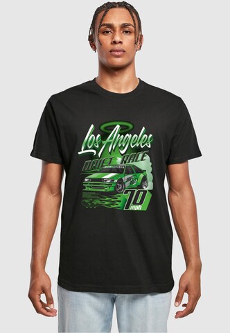 T-Shirt 'Los Angeles Drift Race' Mister Tee en noir : devant