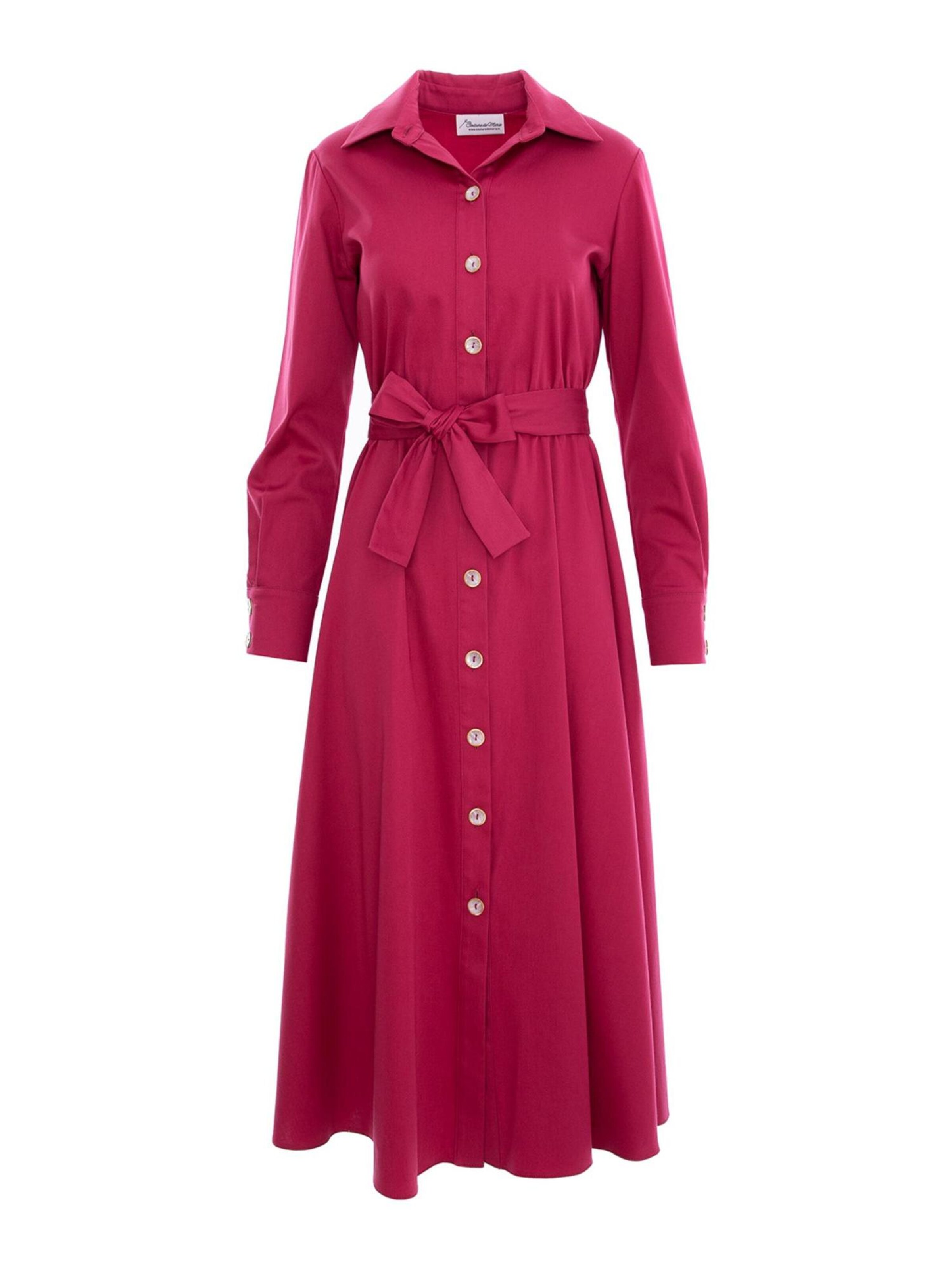 Couture de Marie - Vestido camisero en rosa: frente