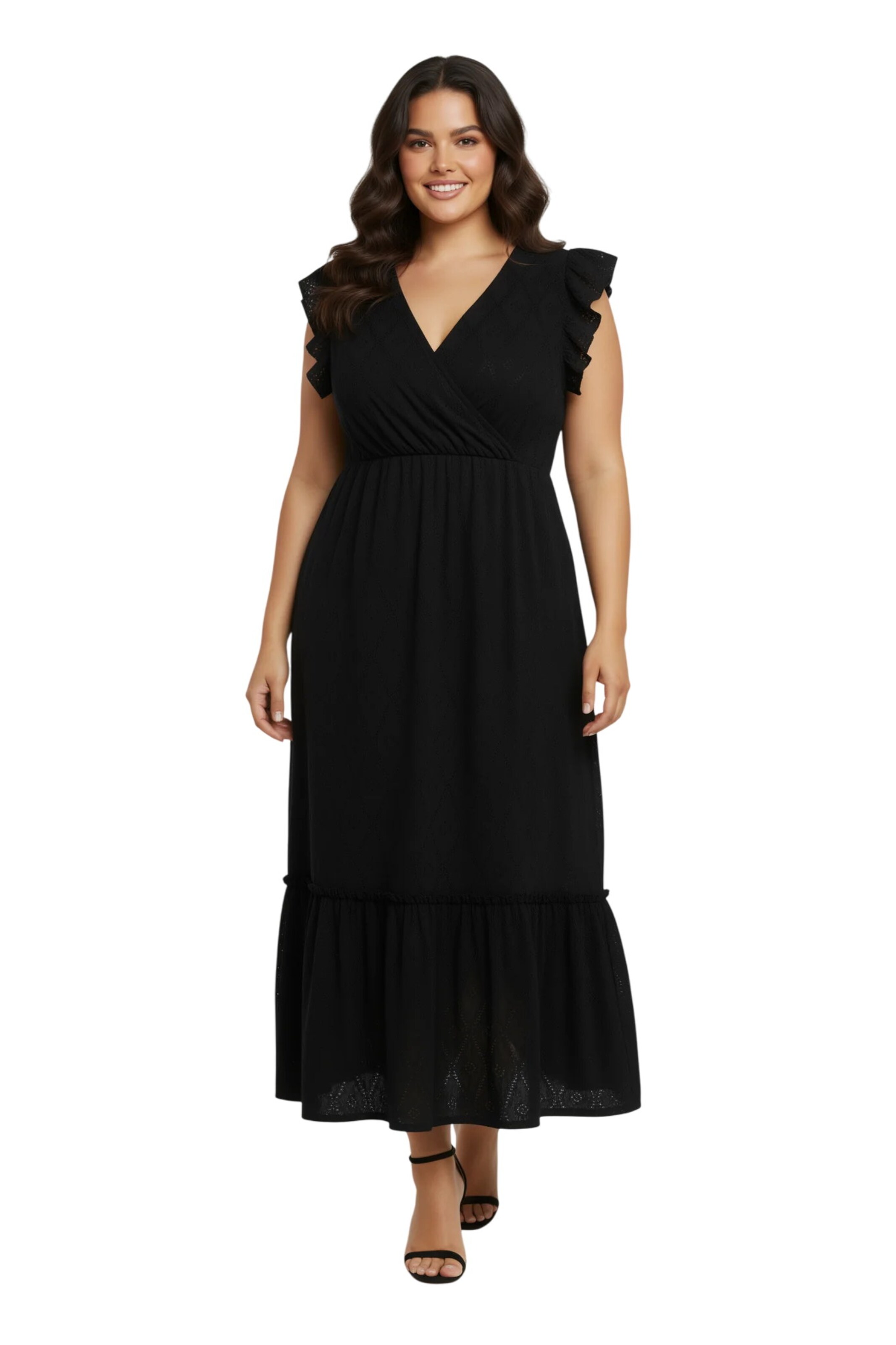 Shape Of You Summer Dress in Black: front