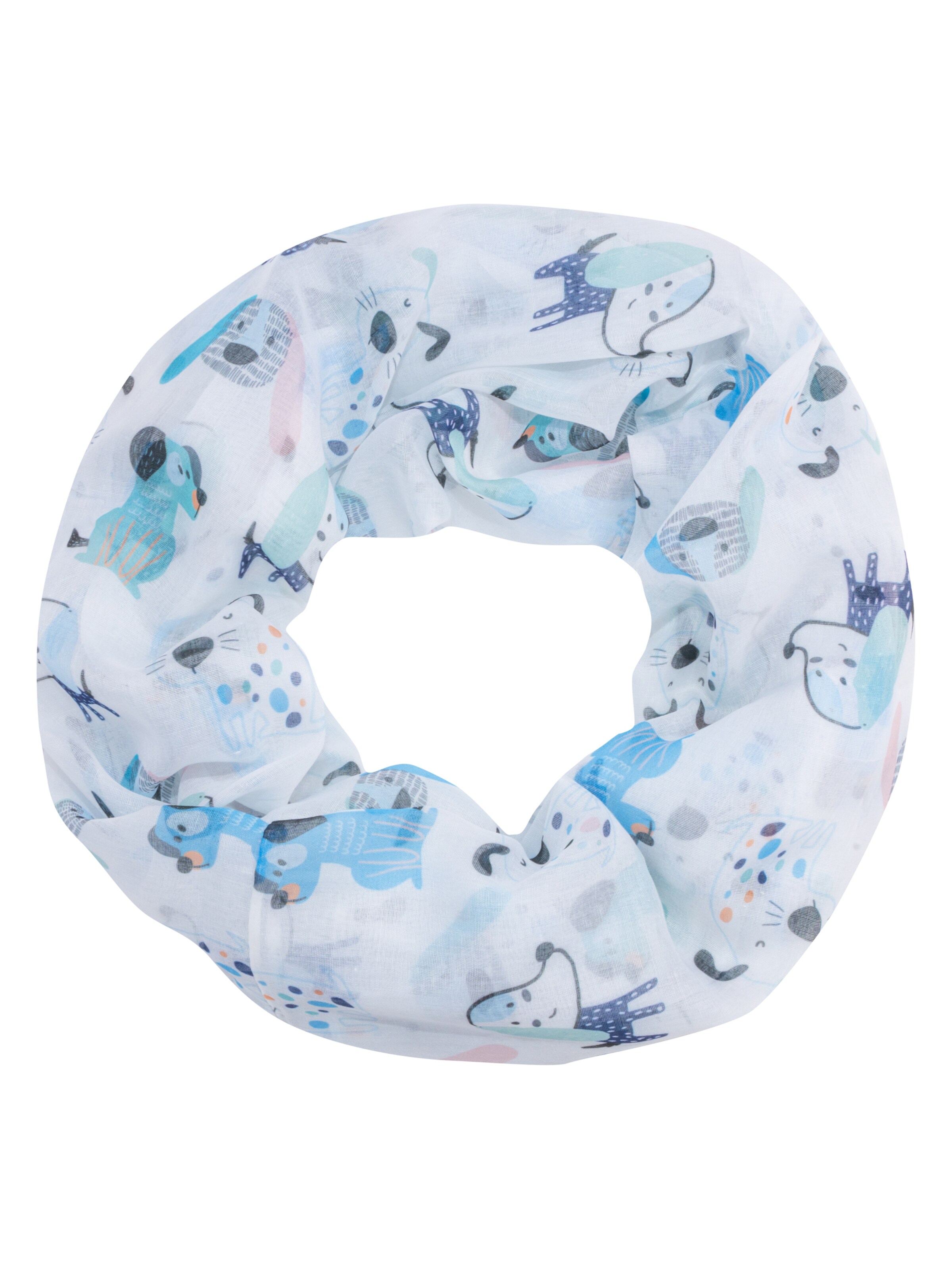 Seasons of April Tunnelsjaal 'Nala' in Blauw: voorkant