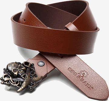 CIPO & BAXX Belt in Brown: front