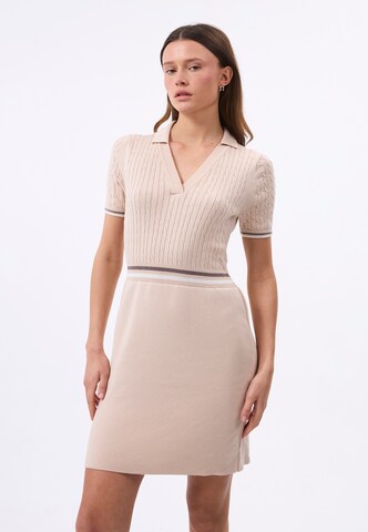 Abito in maglia di Felix Hardy in beige: frontale