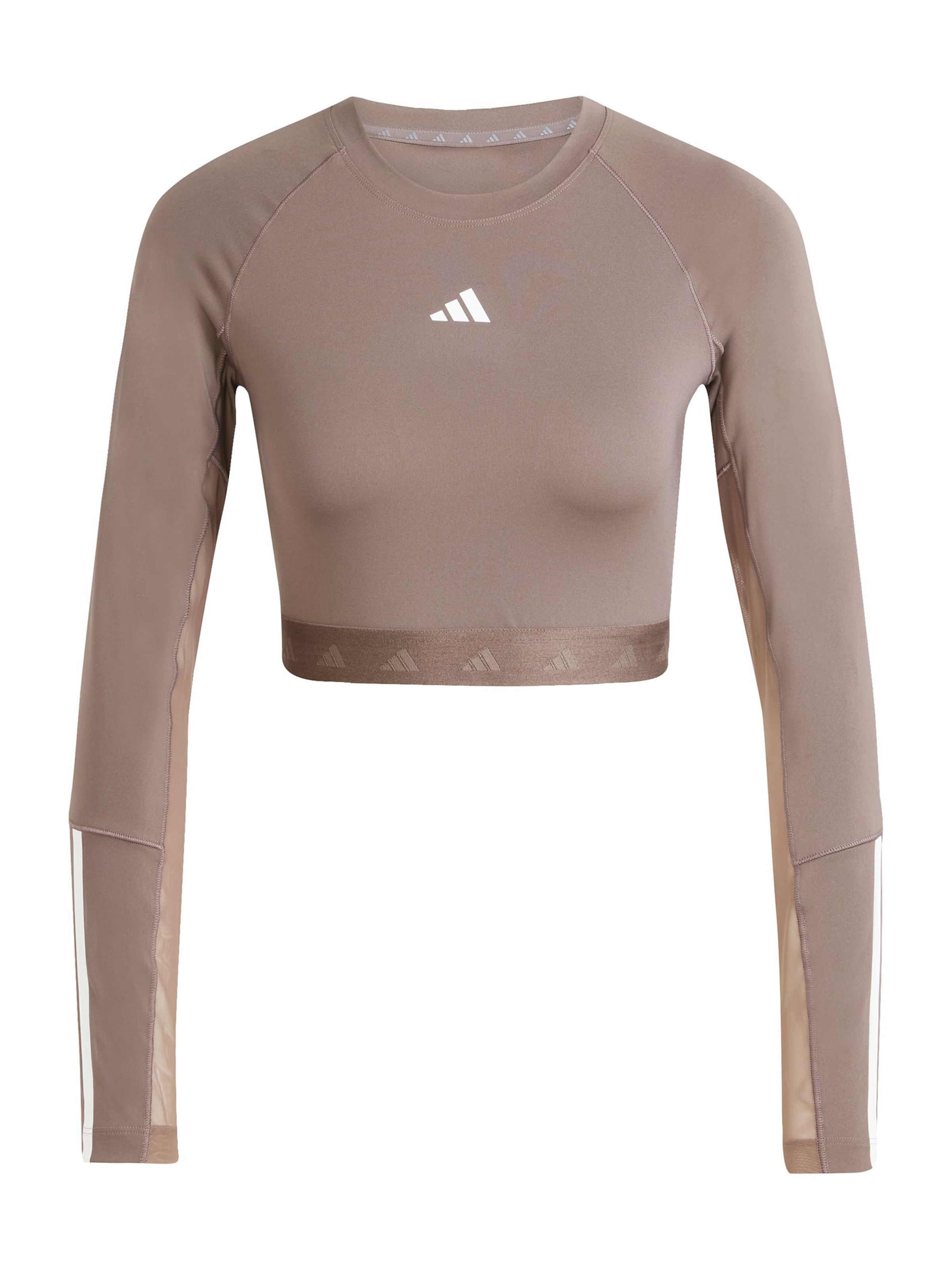 ADIDAS PERFORMANCE Λειτουργικό μπλουζάκι 'HYPERGLAM' σε καφέ: μπροστά