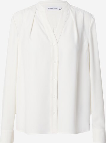 Calvin Klein - Blusa en blanco: frente