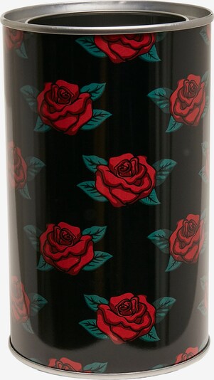 Mister Tee Stiftbecher 'Roses' in grün / rot / schwarz, Produktansicht