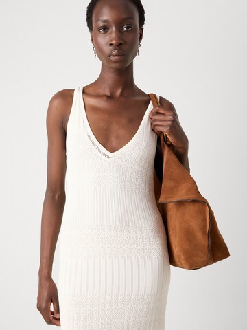 BOSS Orange Трикотажное платье 'Floom' в Белый