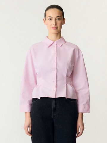 YAS Blouse 'YASOxima' in Lila: voorkant