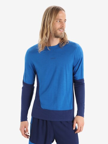 ICEBREAKER - Camisa funcionais 'ZoneKnit' em azul: frente