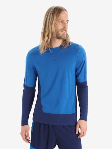 ICEBREAKER - Camisa funcionais 'ZoneKnit' em azul: frente