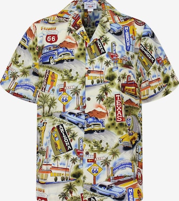 Pacific Legend Regular fit Button Up Shirt 'Texas Arizona' in Beige: front