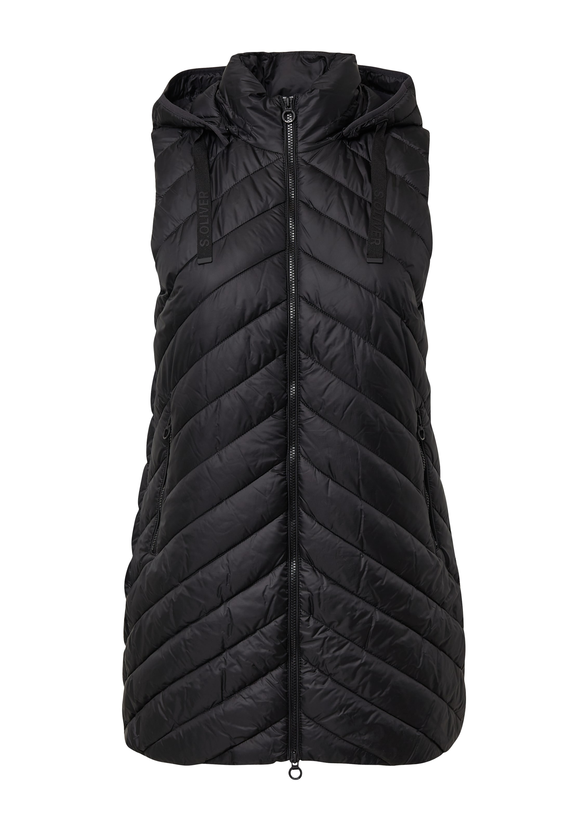 s.Oliver Red Label Plus Weste in Schwarz: Vorderseite