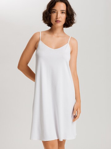 Hanro Pajama shirt ' Spaghettidress Cotton Silk ' in White: front