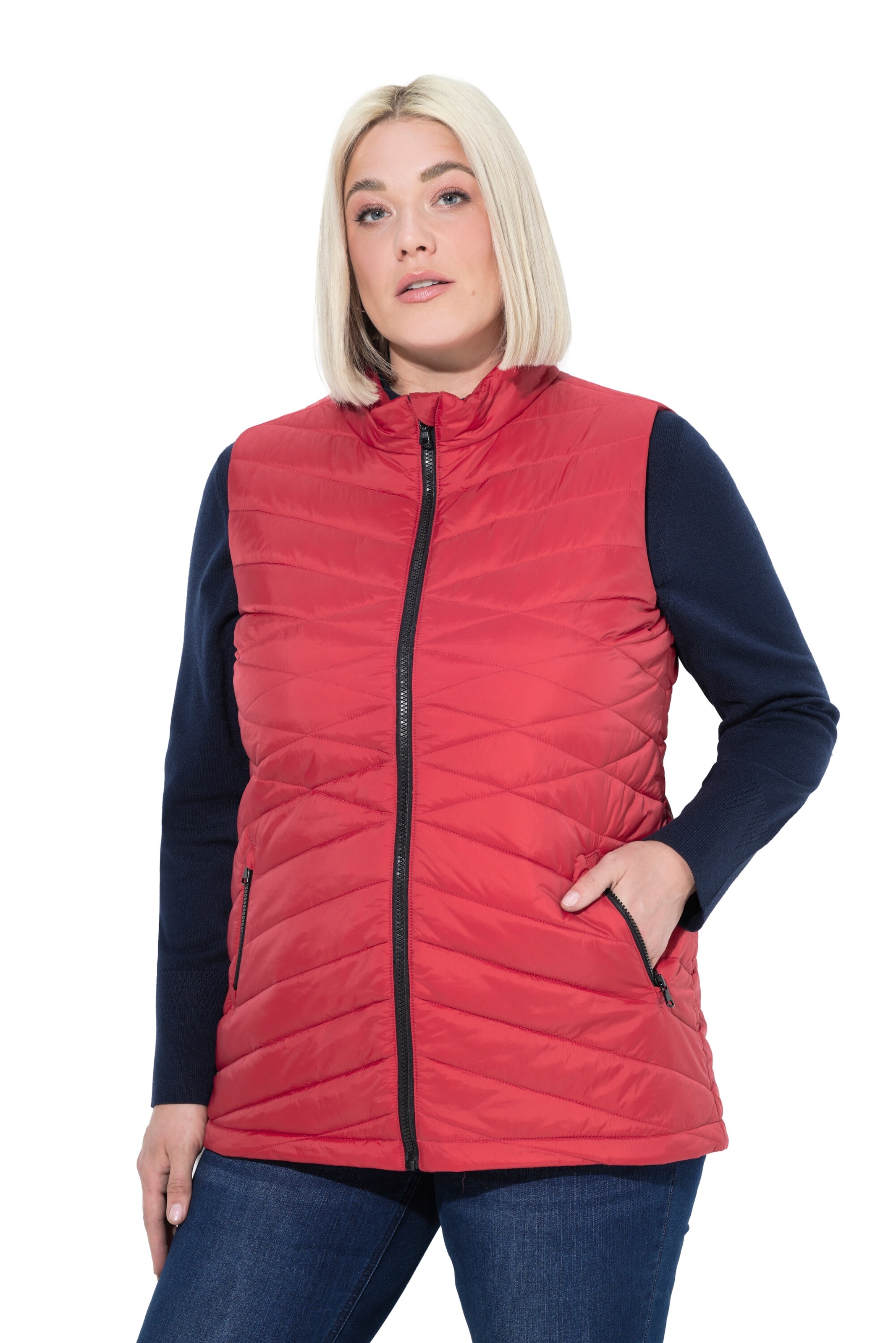 Ulla Popken Weste in Rot: Vorderseite