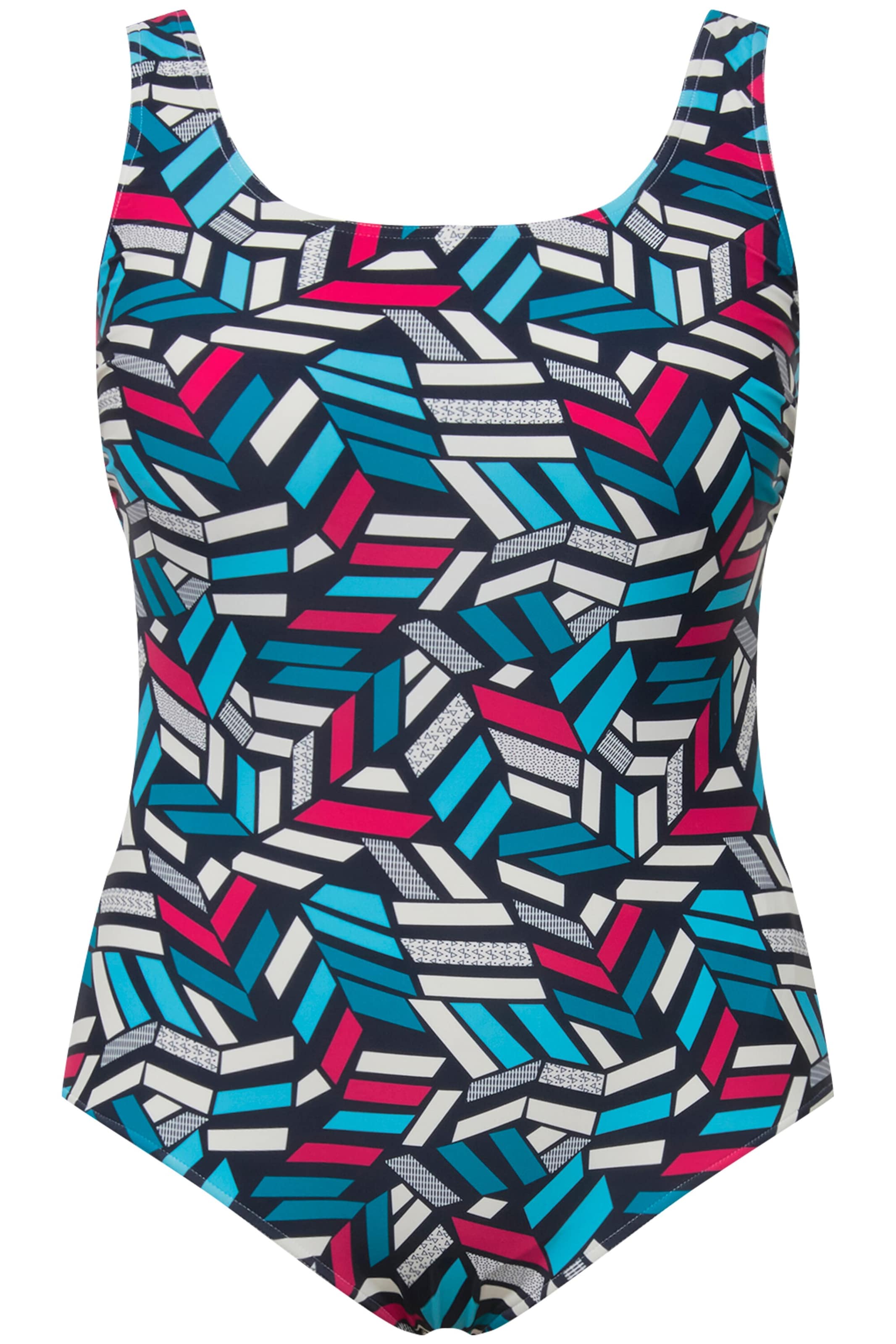 Bustier Maillot de bain Ulla Popken en bleu : devant