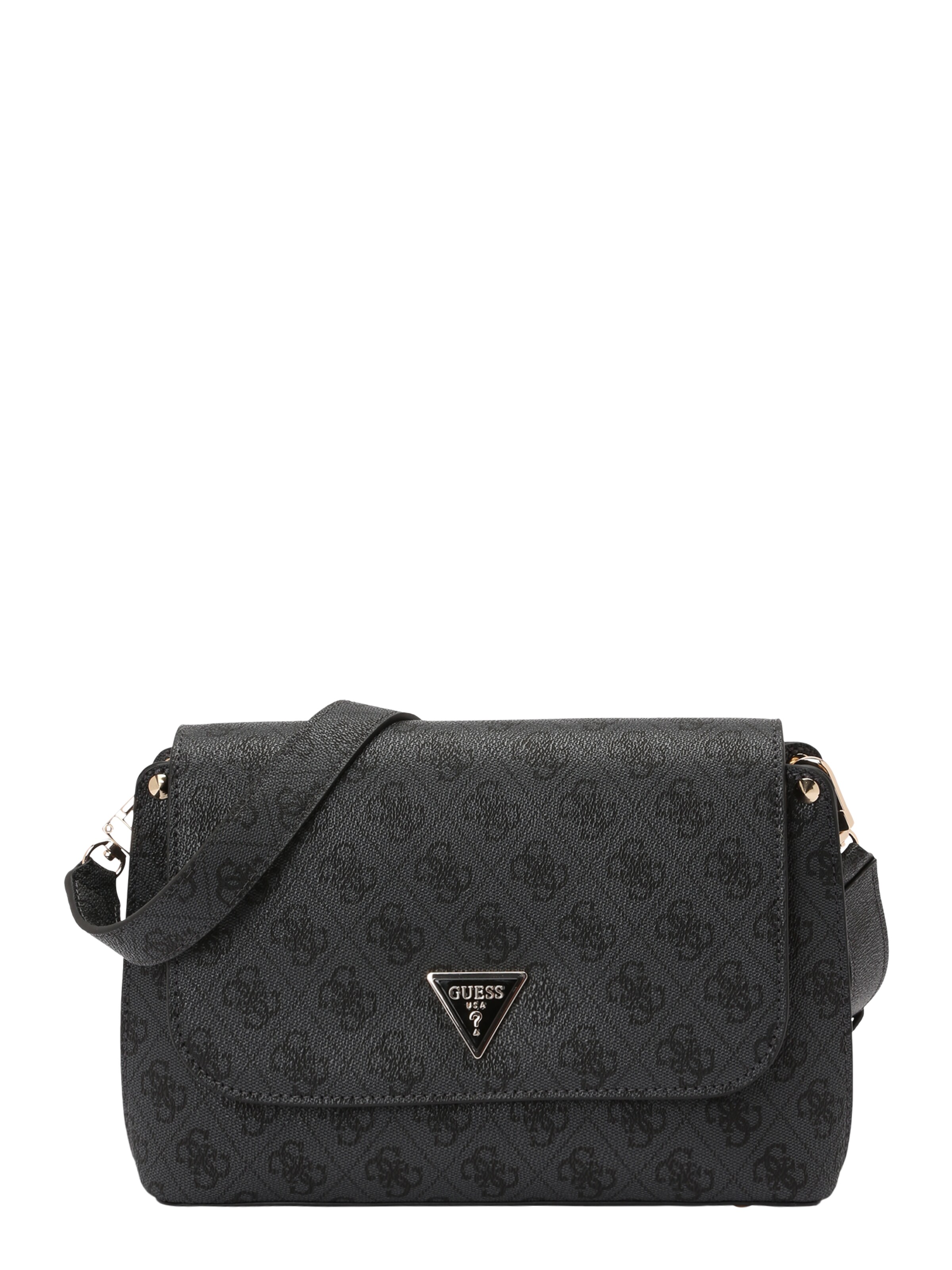 GUESS Umhängetasche 'MERIDIAN II FLAP CROSSBODY' in Grau: Vorderseite