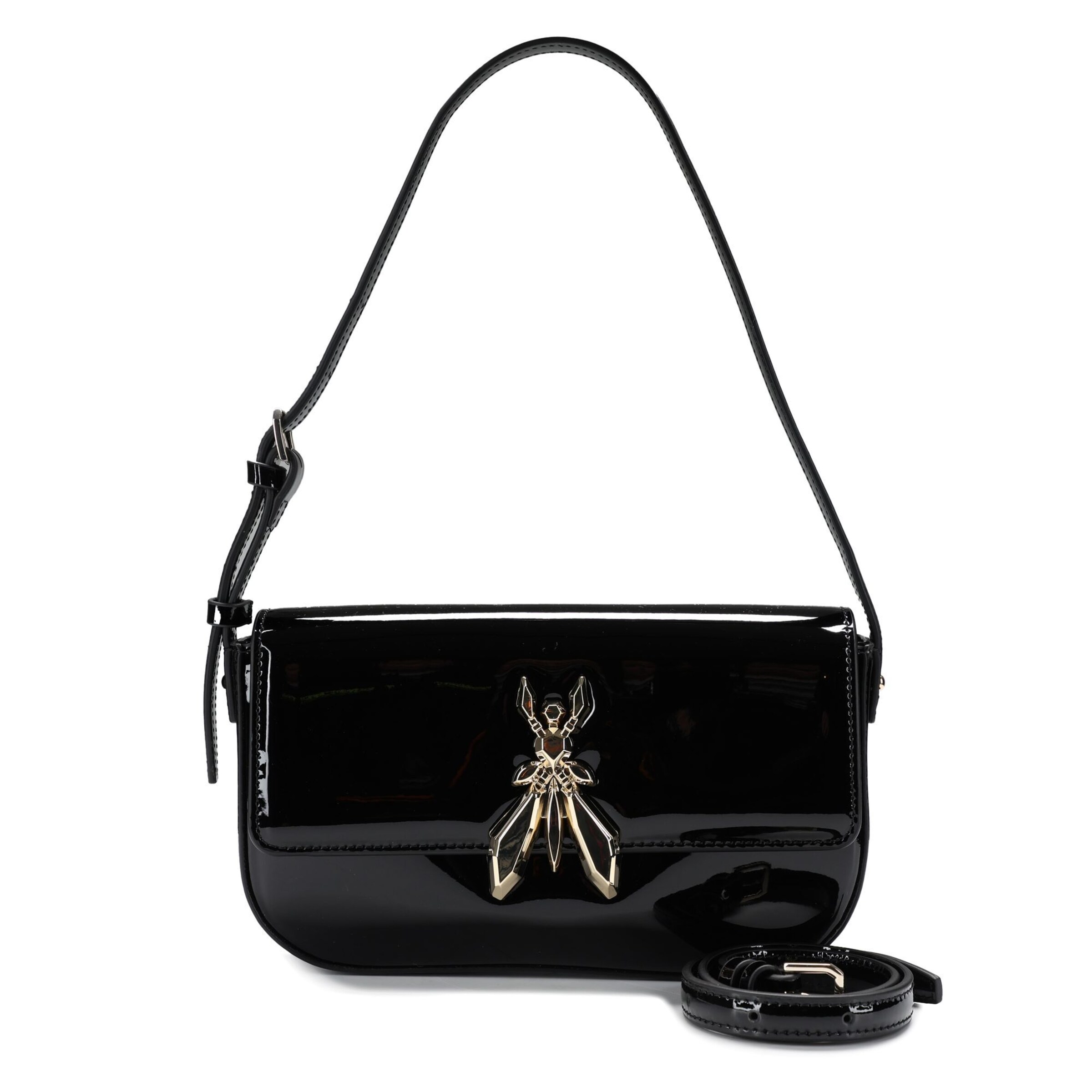 Borsa a spalla di PATRIZIA PEPE in nero: frontale
