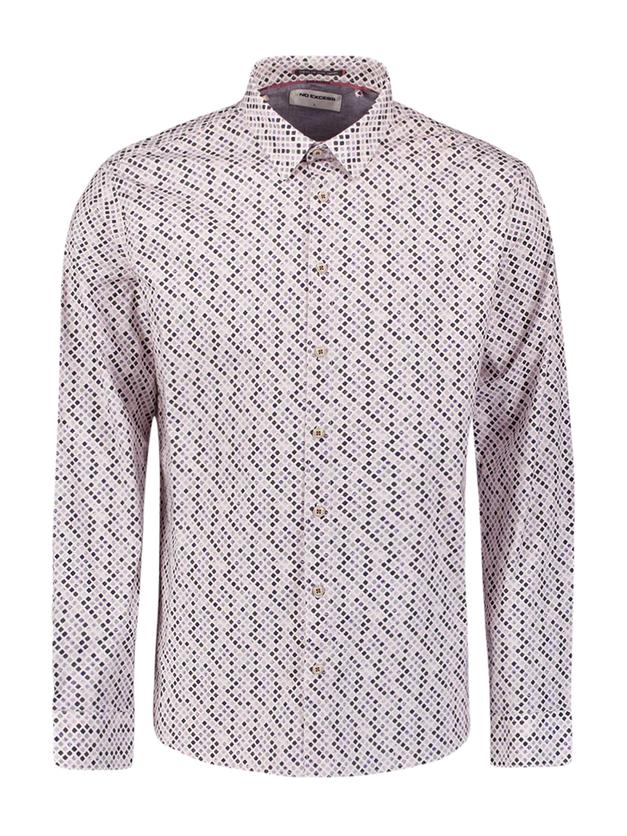 No Excess Regular fit Button Up Shirt in Purple: front