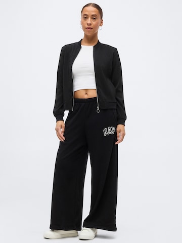 Gap Petite - Perna larga Calças 'HERITAGE' em preto