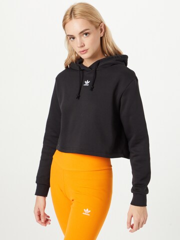 ADIDAS ORIGINALSSweater majica 'Adicolor Essentials Fleece' - crna boja: prednji dio