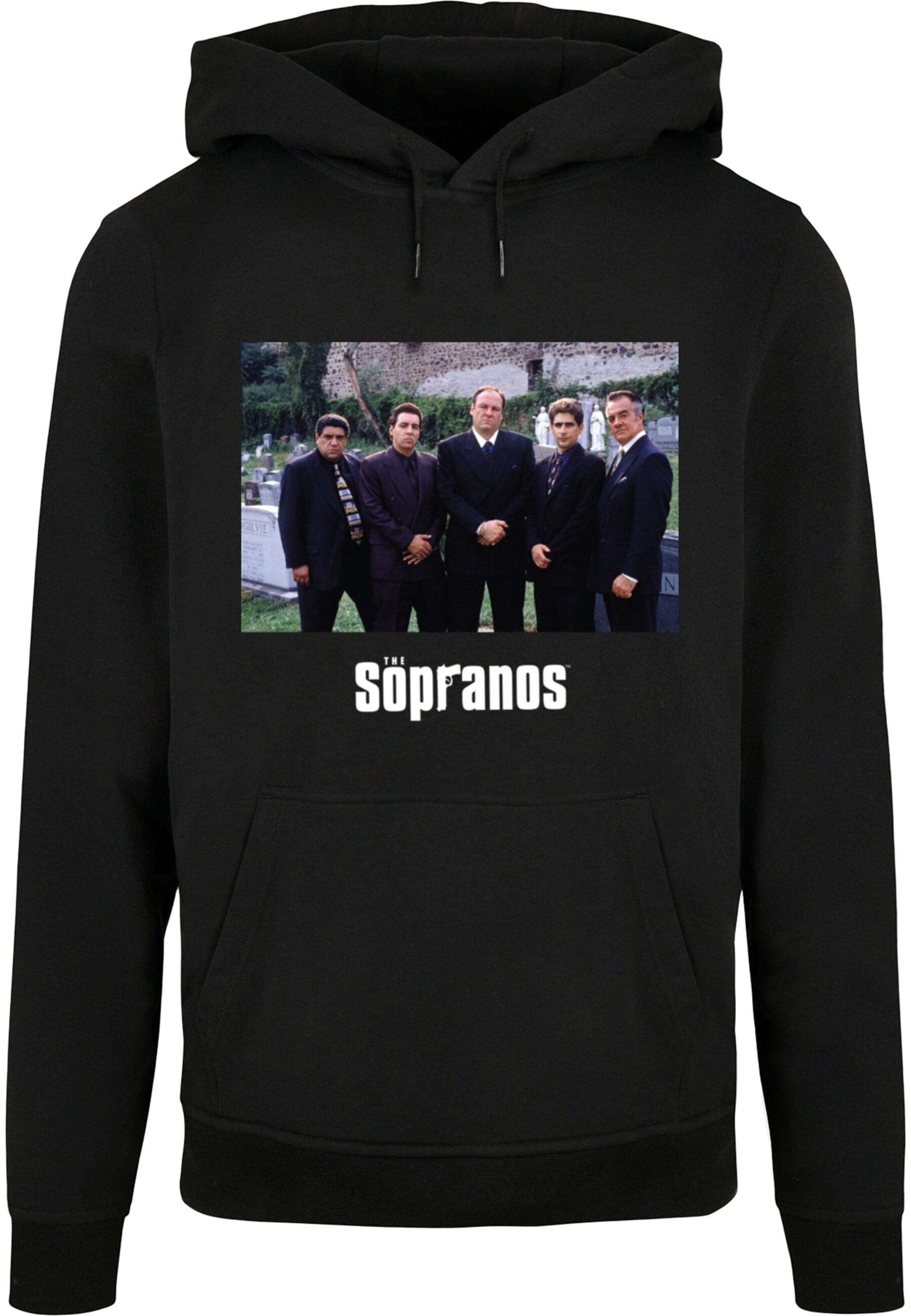 Merchcode Sweatshirt 'The Sopranos - Cast' in Schwarz: Vorderseite